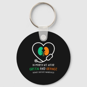Chaveiro Em março use verde enfermeira de doença renal lara
