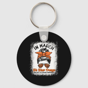 Chaveiro Em Março Vestimos Orange Messy Bun MS Awar