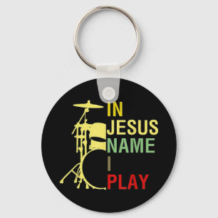 Chaveiro Em nome de Jesus, eu toco T-ShirtVintage R