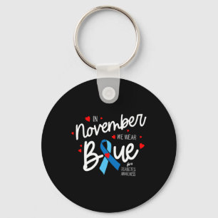 Chaveiro Em novembro, Vestimos Diabetes Azul Diabéticos