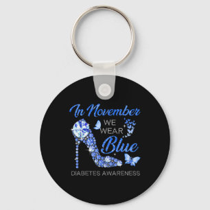 Chaveiro Em novembro Vestimos Diabetes de Alto Céu Azul Fit