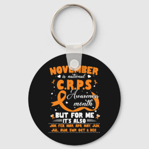 Chaveiro Em Novembro Vestimos Laranja Fita Sensibilização M