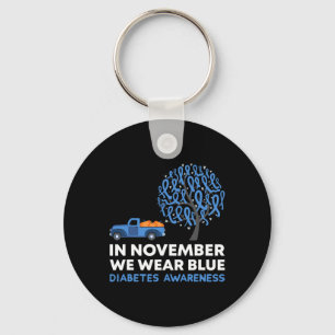 Chaveiro Em novembro, Vestimos o Blue Truck T1d Diabetes Aw