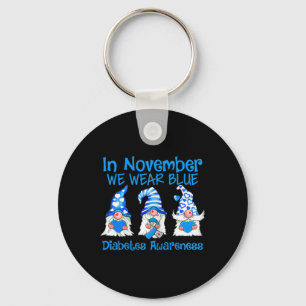 Chaveiro Em novembro, Vestimos os gnomos azuis T1d com conh