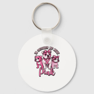 Chaveiro Em Outubro Nós Usamos Rosa � Halloween Cachorros F