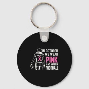 Chaveiro Em outubro usamos futebol cor-de-rosa câncer de ma