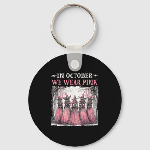 Chaveiro Em Outubro Usamos Rosa Bruxa Halloween Seio Pode