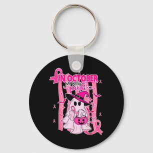 Chaveiro Em Outubro Use Rosa Bruxa Fantasma Câncer de Mama