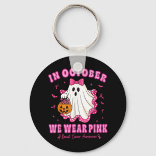Chaveiro Em outubro Vestimos Camisa Rosa Ghost Cancer