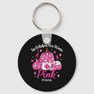 Chaveiro Em outubro, Vestimos Cancer de Mama Clínico Rosa