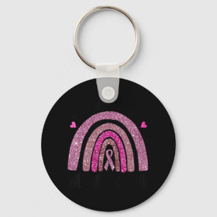 Chaveiro Em outubro, Vestimos Cancer rosa-arco-íris no