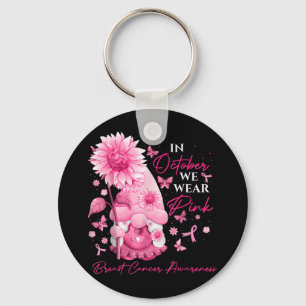 Chaveiro Em outubro, Vestimos Gnomos Rosa Gnomos Gnomo Canc
