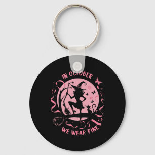 Chaveiro Em outubro, Vestimos Mata-Mama de Bruxas Rosa