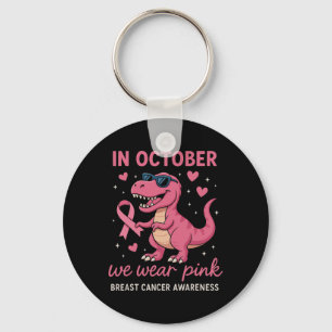 Chaveiro Em outubro, Vestimos O Cancer Da Mama De Dinossaur