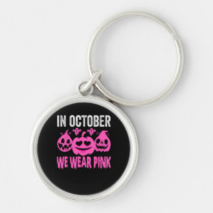 Chaveiro Em outubro, Vestimos O Pink Breu Cancer Pumpkin Ha