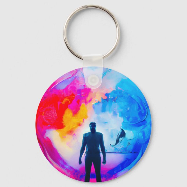 Chaveiro Em pé nas cores (Frente)