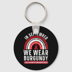 Chaveiro Em setembro, Vestimos Aneurismo Burgundy Brain