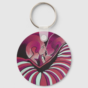Chaveiro Embalado Em Um Bolso De Amor Magenta
