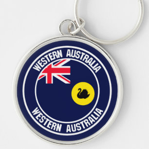 Chaveiro Emblem redonda da Austrália Ocidental