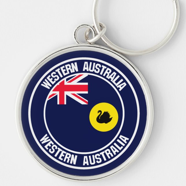 Chaveiro Emblem redonda da Austrália Ocidental (Frente)