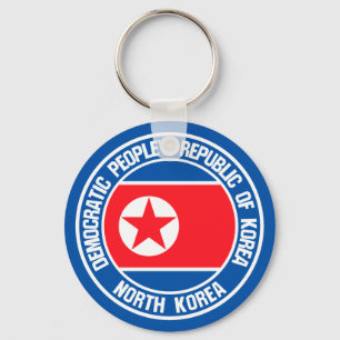 Chaveiro Emblem redonda da Coreia do Norte
