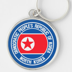 Chaveiro Emblem redonda da Coreia do Norte