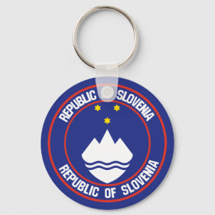 Chaveiro Emblem redonda da Eslovênia