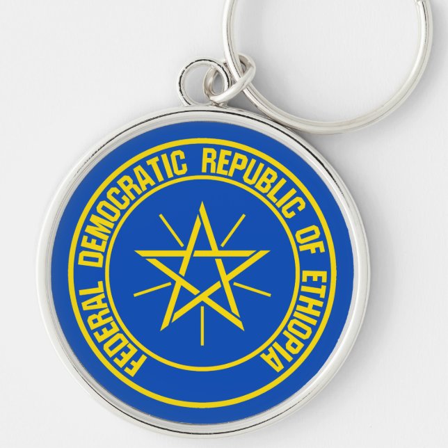Chaveiro Emblem redonda da Etiópia (Frente)