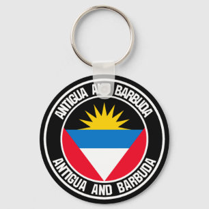 Chaveiro Emblem redonda de Antígua e Barbuda