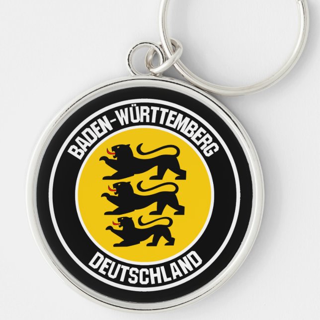 Chaveiro Emblem redonda de Baden-Württemberg (Frente)