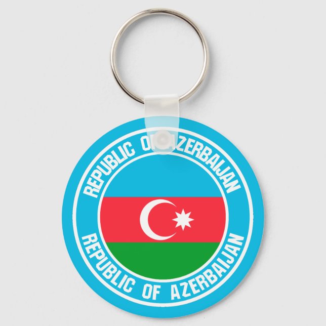 Chaveiro Emblem redonda do Azerbaijão (Frente)