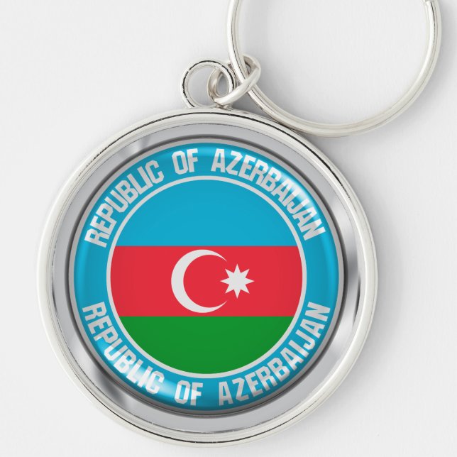 Chaveiro Emblem redonda do Azerbaijão (Frente)