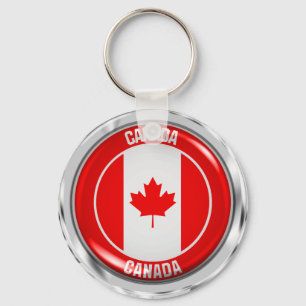 Chaveiro Emblem redonda do Canadá