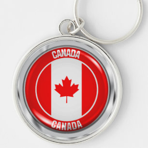 Chaveiro Emblem redonda do Canadá