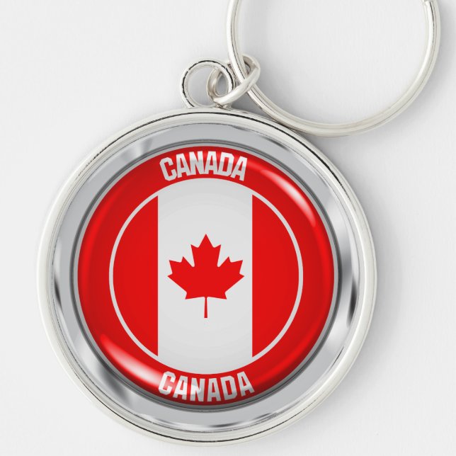 Chaveiro Emblem redonda do Canadá (Frente)