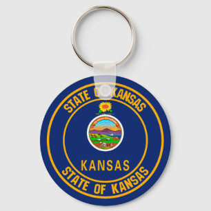 Chaveiro Emblem redonda do Kansas