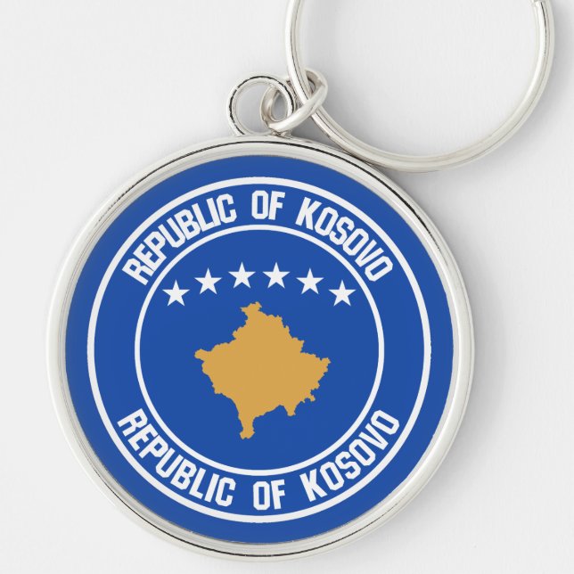 Chaveiro Emblem Redonda do Kosovo (Frente)