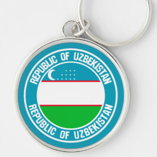 Chaveiro Emblem Redonda do Usbequistão