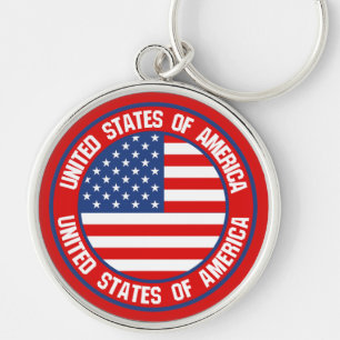 Chaveiro Emblem redonda dos Estados Unidos