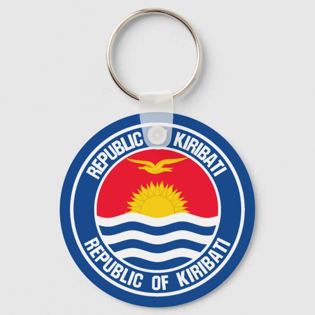 Chaveiro Emblem redonda Kiribati (Frente)