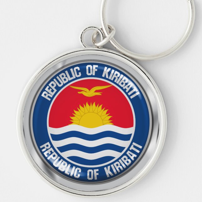 Chaveiro Emblem redonda Kiribati (Frente)