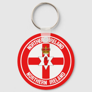 Chaveiro Emblem redonda para a Irlanda do Norte