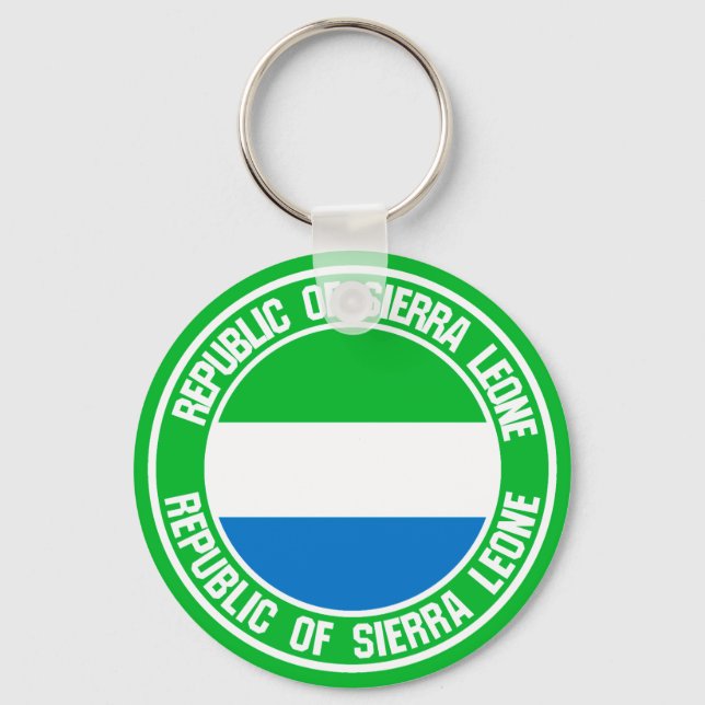 Chaveiro Emblem Redonda Serra Leoa (Frente)