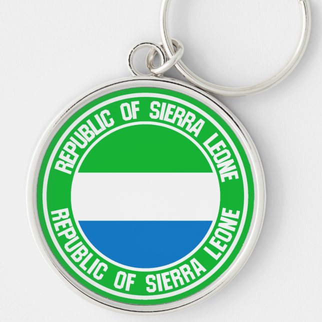 Chaveiro Emblem Redonda Serra Leoa (Frente)