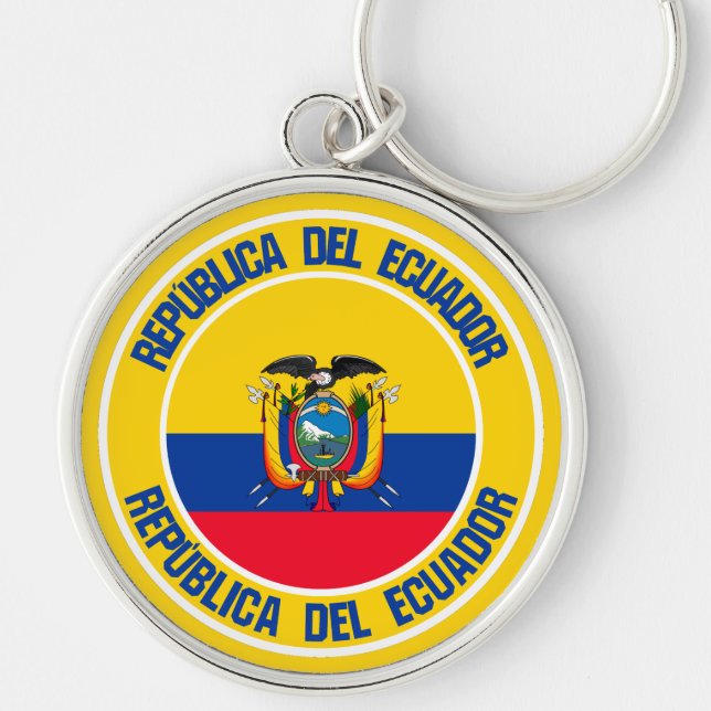 Chaveiro Emblem redondo do Equador (Frente)
