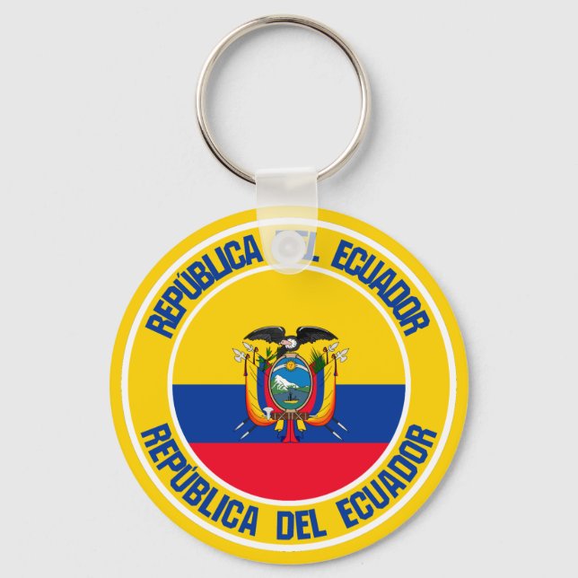 Chaveiro Emblem redondo do Equador (Frente)