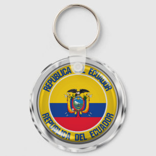 Chaveiro Emblem redondo do Equador