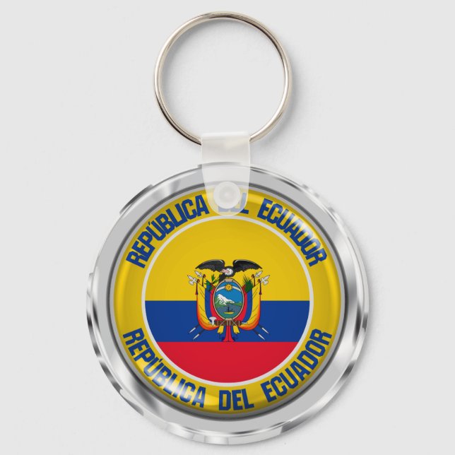 Chaveiro Emblem redondo do Equador (Frente)