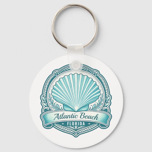 Chaveiro Emblema Costeiro de Atlantic Beach FL (Frente)