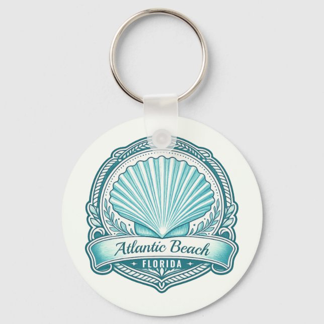 Chaveiro Emblema Costeiro de Atlantic Beach FL (Frente)